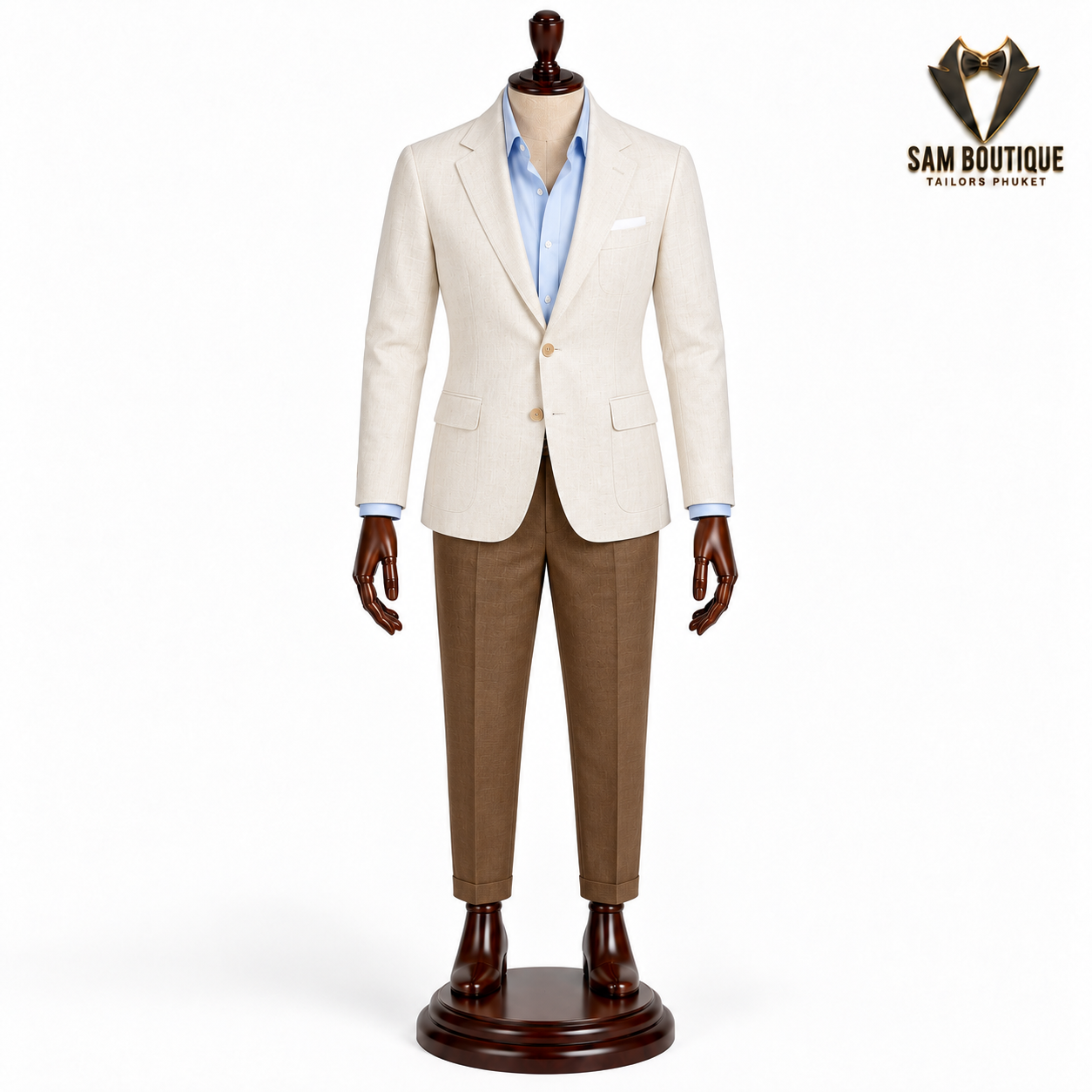 Ivory Blazer Outfit made to measure by Sam Boutique Tailors Phuket